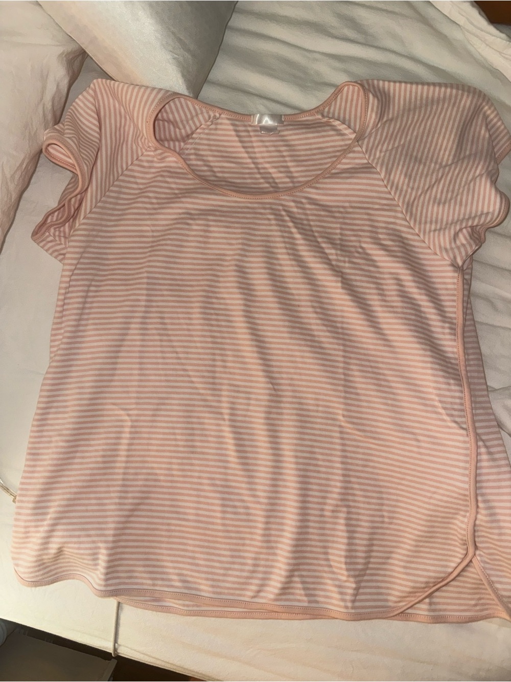 LAKE Pima top in English Rose Stripe size medium worn twice